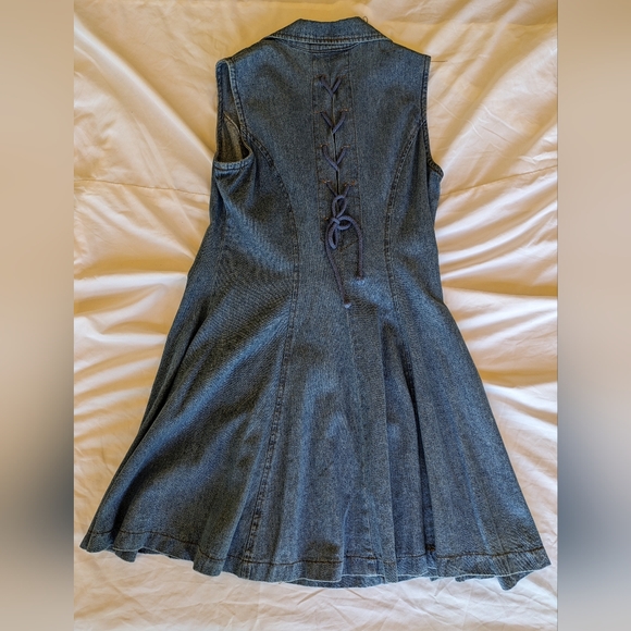 Vintage Blue Denim Dress 90s/Y2K fashion - Picture 2 of 12